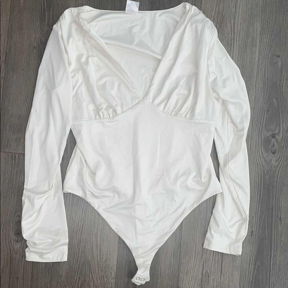 No Boundaries White Long Sleeve Bodysuit